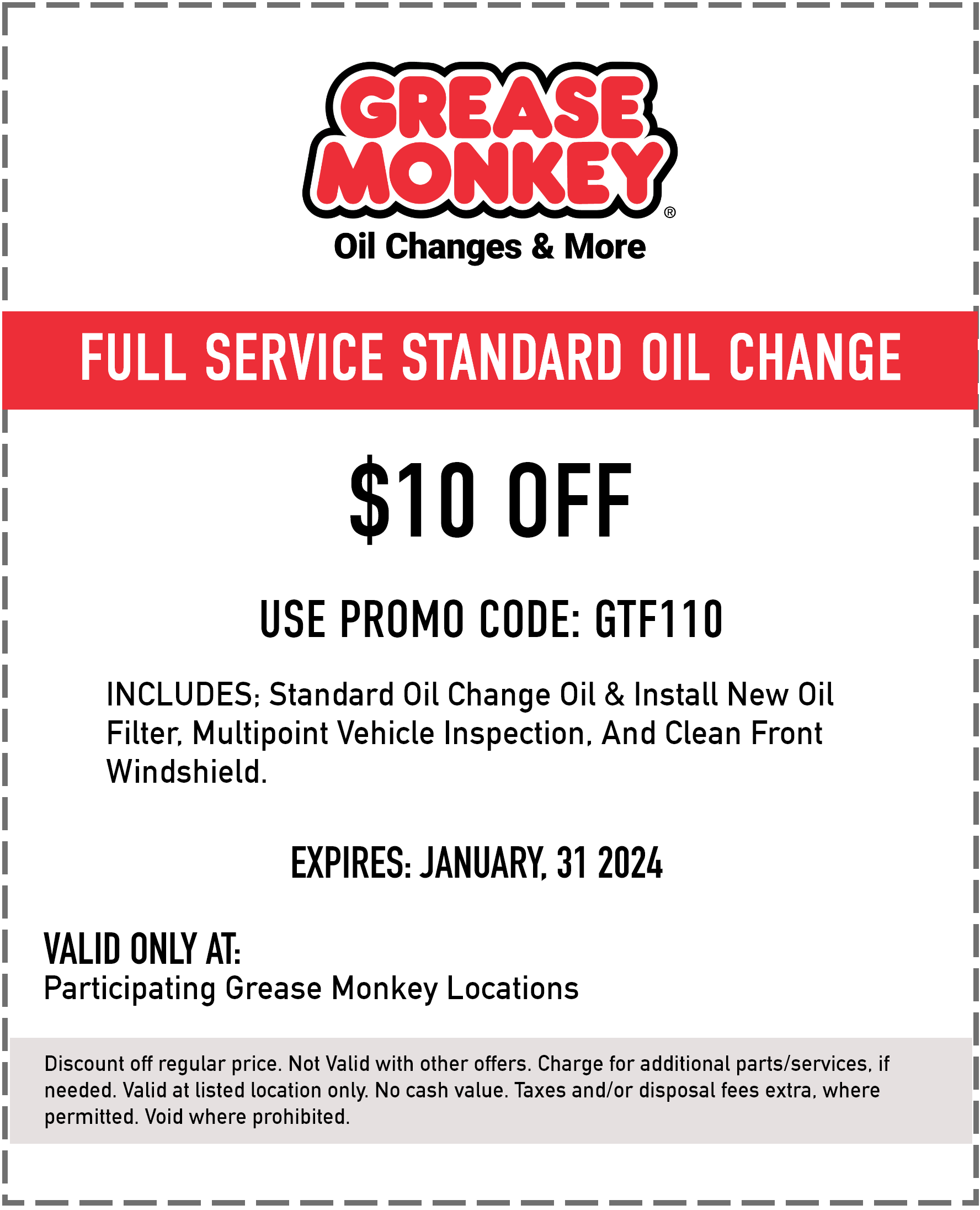 Coupons GT Grease Monkey Colorado Front Range