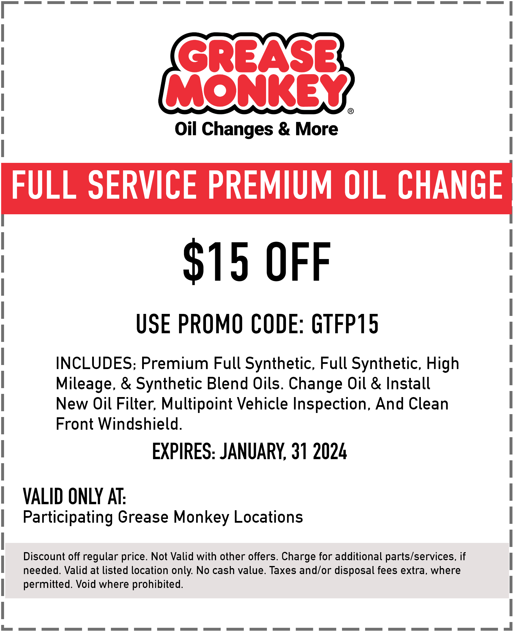 Coupons GT Grease Monkey Colorado Front Range